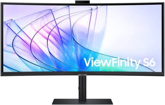 SAMSUNG S65VC Webcam Business Curve Monitor, 34" VA Ultra WQHD, 100Hz Refresh Rate, 5ms Response Time, 1000R Curvature, Adaptive Picture, 5MP, IR camera, Integrated Speakers, Black | LS34C650VAMXUE