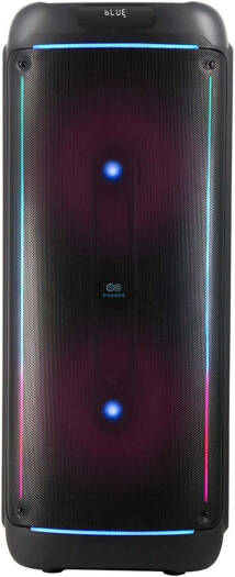 Engage EPS-1522/W120 15"x2 Party Speaker, Dynamic Disco Lights, Rechargeable Battery, Powerful Audio Performance, FM Radio Functionality, Convenient Remote Control, Black | EPS-1522/W120