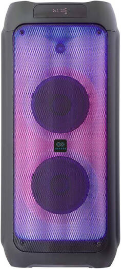 Engage EPS-1022/W80 10"X 2 Party Speaker, Dynamic Disco Lights, Rechargeable Battery, Powerful Audio Performance, FM Radio Functionality, Convenient Remote Control, Black | EPS-1022/W80