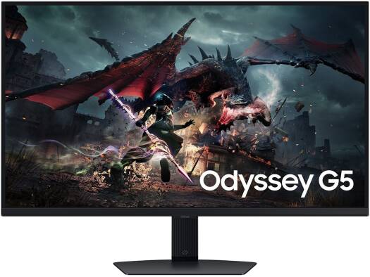 SAMSUNG Odyssey G5 G50D Gaming Monitor, 32" 2K QHD IPS Display, 180Hz Refresh Rate, 1ms (GtG) Response Time, AMD FreeSync Technology, 16.7m Display Color, Black | LS32DG502EMXUE